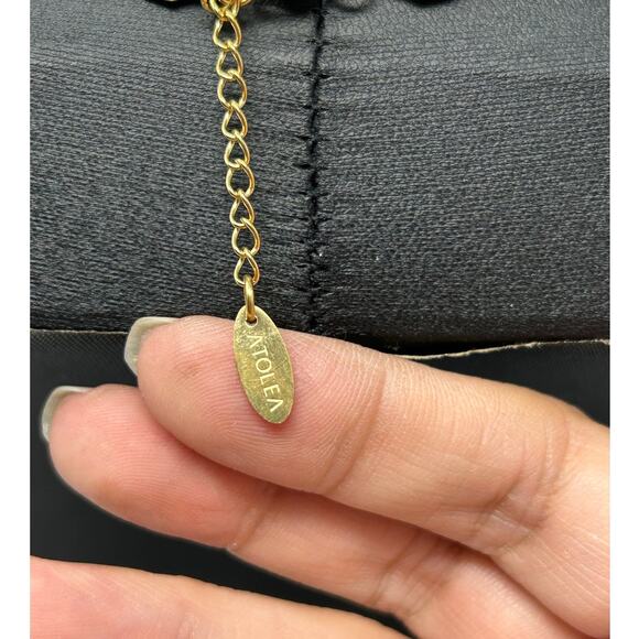 Atolea Gold Tone Chunky Herringbone Choker - Picture 4 of 7